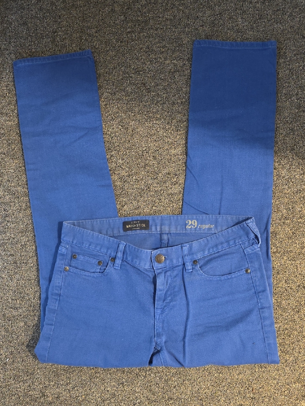 J. Crew Blue/Purple Matchstick Slim Jeans